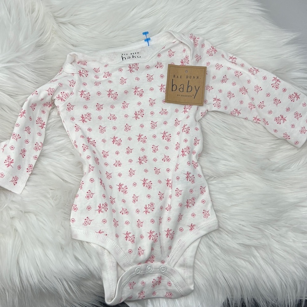 Rae Dunn Baby Long Sleeve Bodysuit 6-9 Months